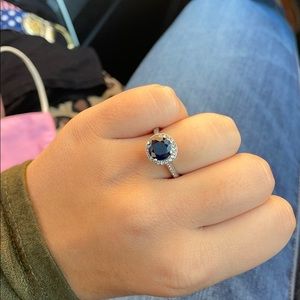 Sterling Sliver Ring with blue stone